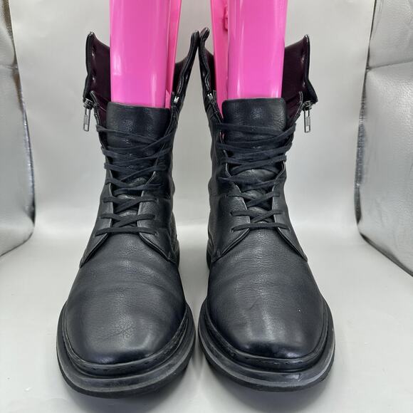 Porsche Design Chester Bennington Boots Mens Size 9/ EU 42 Black Leather Combat main image 5